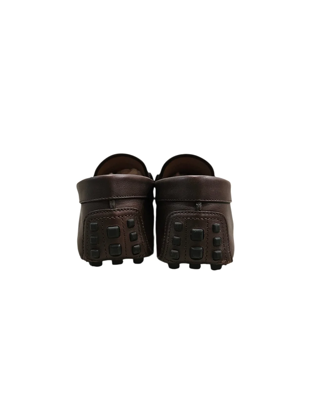 Gucci Men's Ayrton Horsebit Web Driver Loafers – Cocoa Brown Leather – Size 42